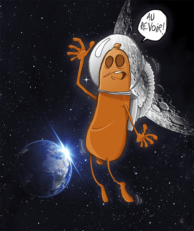 Animation saucisse de Morteau dans la stratosphère