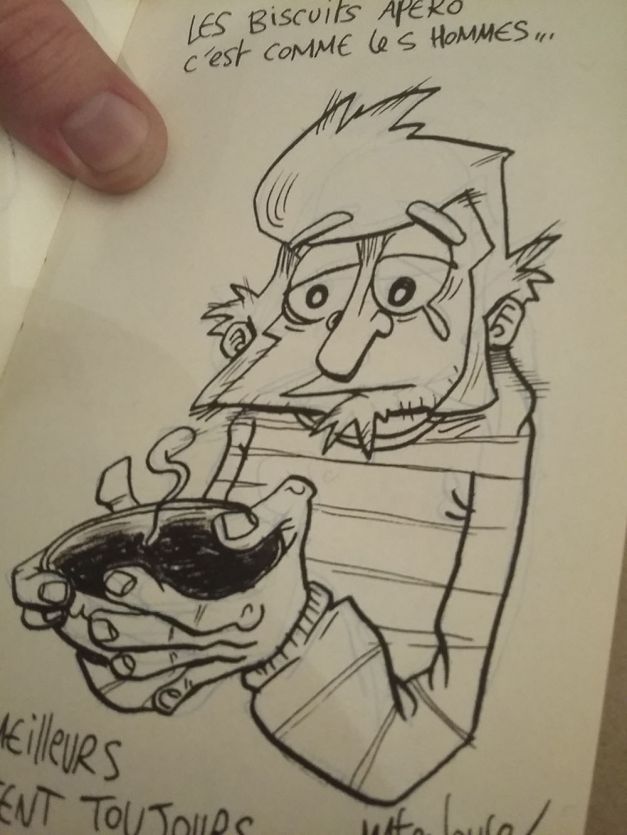 Proverbe apéritf encrage WIP croquis 02