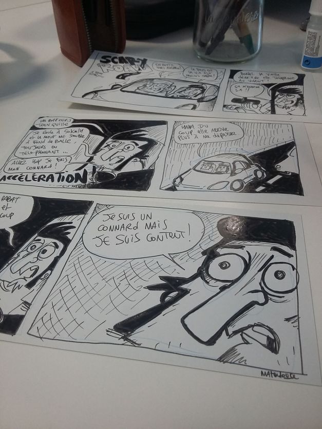 Scary Road WIP croquis encrage
