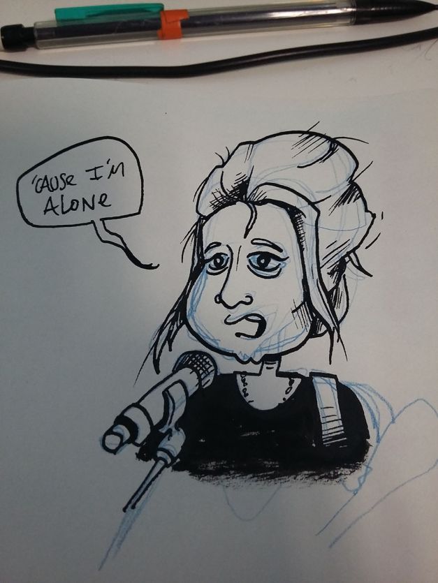 Selah Sue fit crayonné croquis encrage